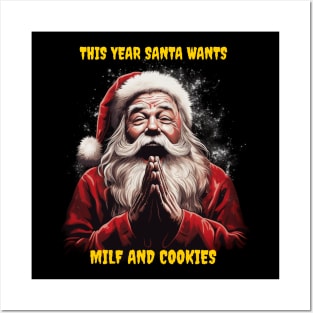 Santas milf and cookies Posters and Art